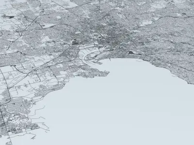 Greater Melbourne Road Network and Streets 3D model