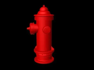 red fire hydrant Low-poly 3D model