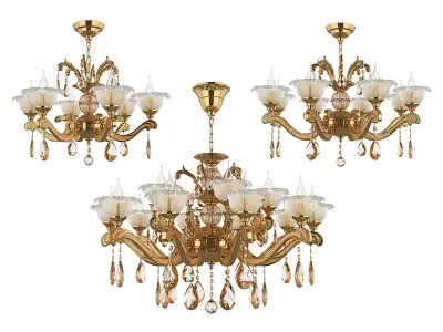 55177 Osgona Collection of Murano Glass Lamps 3D Model Pack