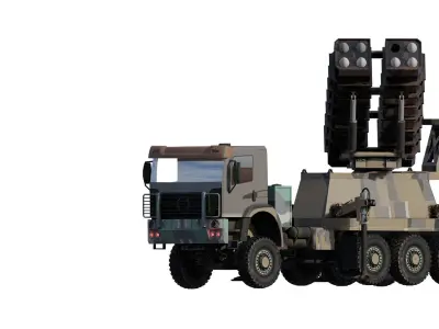 ANTIAIRCRAFT MIDDLE RANGE MOBILE SYSTEM 3D model