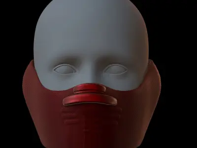 Gas mask helmet 3d model scifi Low-poly  Low-poly 3D model 116