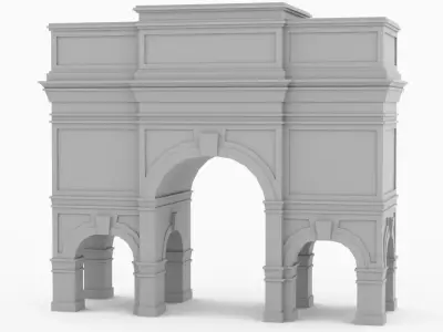 Arc de Triomphe Low-poly 3D model