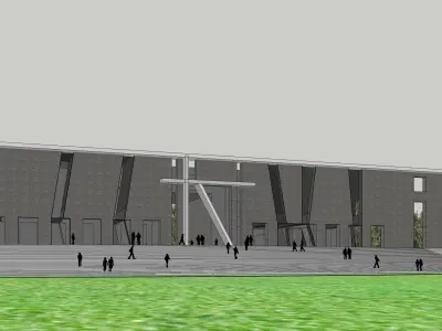 Sketchup Plaza siteplan Complex K4 3D model