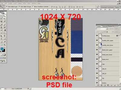 Cricket Bat CA 3D model