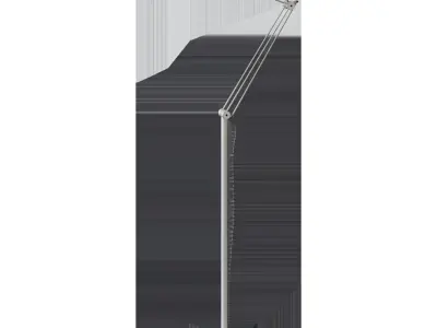 ANTIPHONY Outdoor reading lamp nickel-plated 3D model