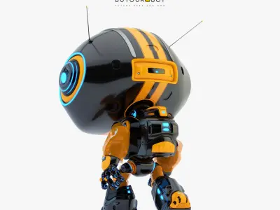 Lovely black robot - companion IV 3D model