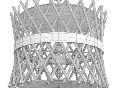 Bert chandelier Low-poly 3D model