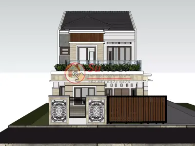 House 7x12m code 575 - Sketchup 3D model 3D model 3D model