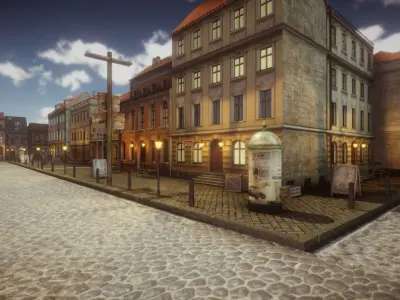 Historical City  Low-poly 3D model