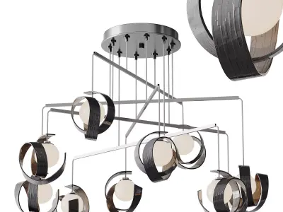 Riza 10 Light Mobile Pendant 3D model