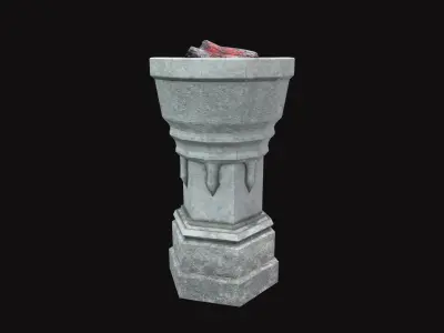 Medieval Torch V30 Low-poly 3D model