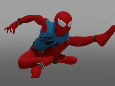 Spectacular Spider - Man Scarlet Spider Low-poly 3D model