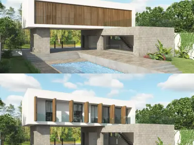 Modern House L 3D model