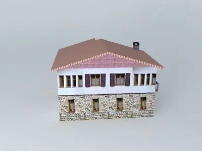 House with two floors 3D model
