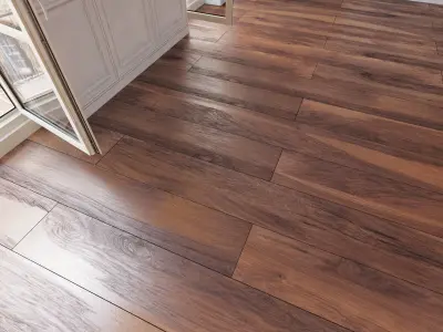 Wooden floor 24 WITHOUT PLUGINS 3D model