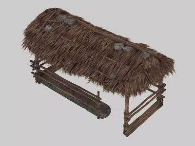 Straw shed - Stables 02 3D model
