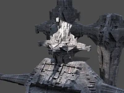 Aztec Colossal Tower 2 3D model