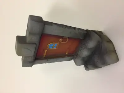 Fairy door with steps 3D print model