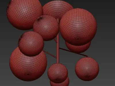 ARTEMIS FROSTED CHANDELIER 3D model