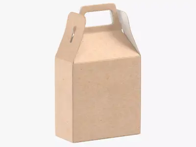 Paper Box 02 Light Brown 3D model