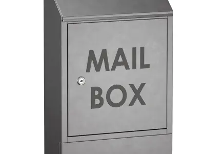 Metal mailbox 3D model