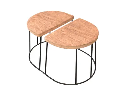Side Table v2 003 Low-poly 3D model