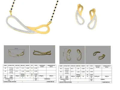 Women Necklace 3dm STL FBX OBJ Render Details 3D print model 3