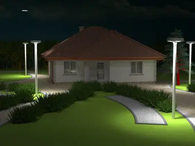 Modern House exterior  3D model get