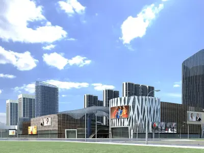 Shopping Plaza 03 3D model