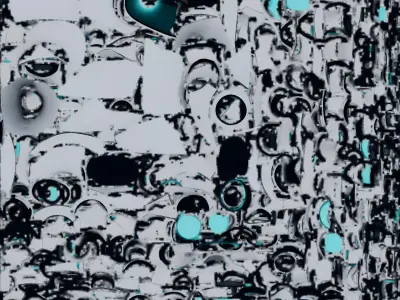 Cute Chibi Robot with Glowing Eyes 3D Model Low-poly 3D model