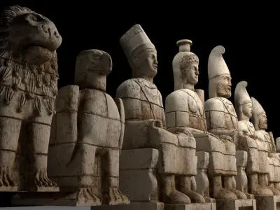 NEMRUT group of statues 3D model