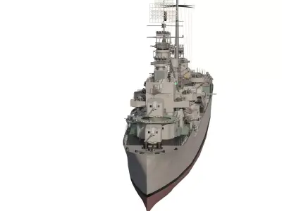 WW2 US NAVY DESTROYER 3D model
