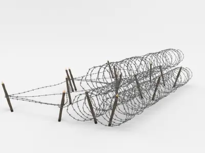 Barb Wire Obstacle 3D model