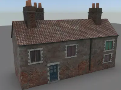 Farm House low poly Low-poly 3D model