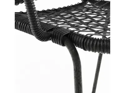 Armchair Moder with plastic and metal Allu 3D model