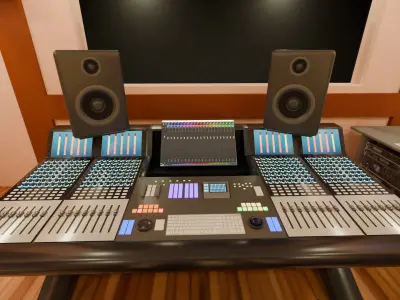 Recording Studio - Low Poly - Game Ready - PBR