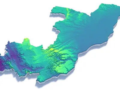 Republic of the Congo Terrain Country 3D model