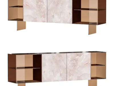 36e8 Glass Sideboard 04 3D model