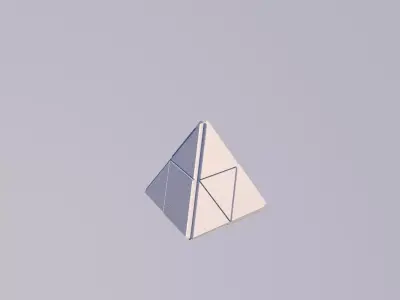 Sci Fi Object No8 - Pyramid Sphere Torus 2019 Low Poly Low-poly 3D model