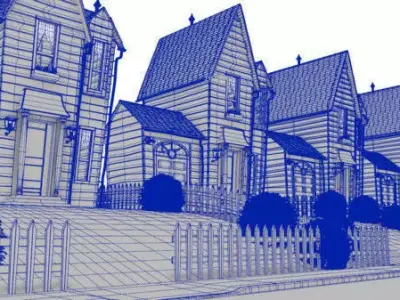 Toony house - despicable 3D model