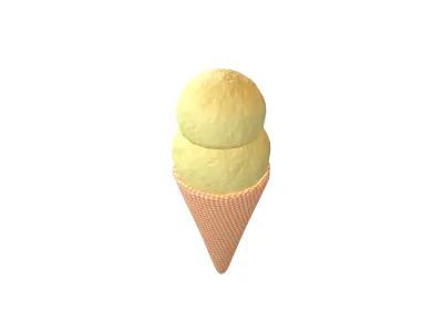 Ice Cream Cone v3 006 Low-poly 3D model