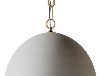 Elliot Wide Dome Pendant light 3D model