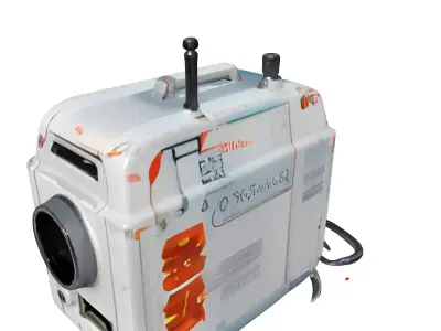 Rugged SciFi Medical Diagnostic Device Low-poly 3D model