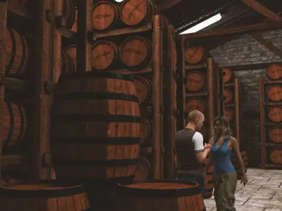 Whiskey Rickhouse 3D model