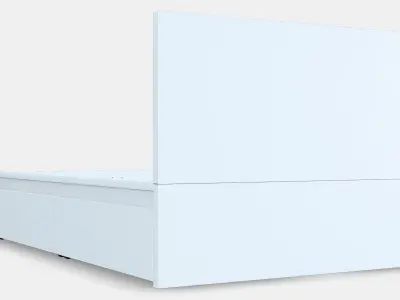 MALM Bed frame high w 4 storage boxes 32 3D model