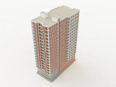 Brick Building 3 3D model