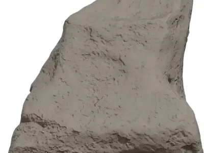 Stylized Boulder Rock  Low-poly 3D model