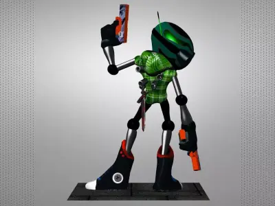 Allround Gamecharacter High Poly Low-poly 3D model