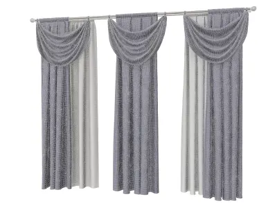 Window Curtains Panel 3D model