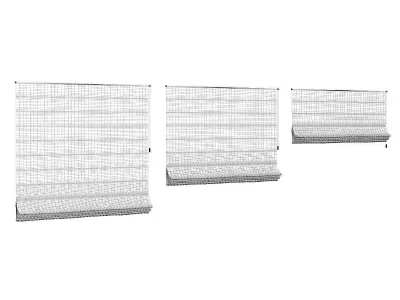 Grey Roman Blinds 3D model